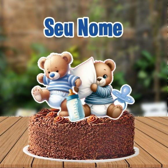 Topo de Bolo Ursinho Baby - Ref 5840 Arquivo Digital