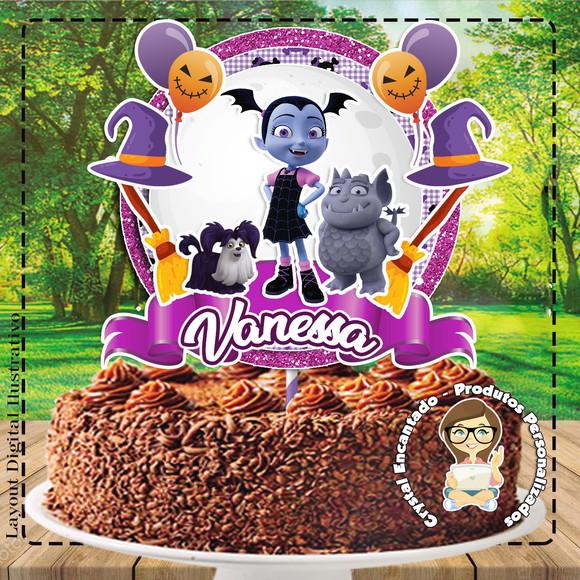 Topo de Bolo Vampirina - Ref 2082 Arquivo Digital