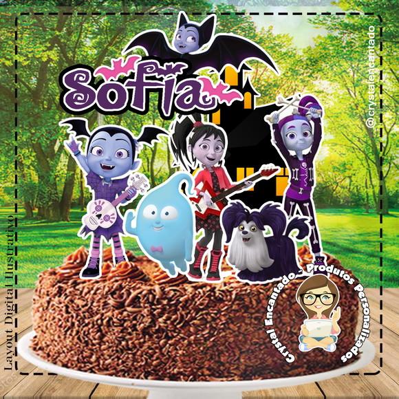 Topo de Bolo Vampirina - Ref 2083 Arquivo Digital