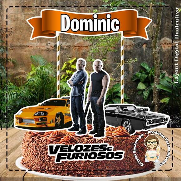 Topo de Bolo Velozes e Furiosos - Ref 2085 Arquivo Digital