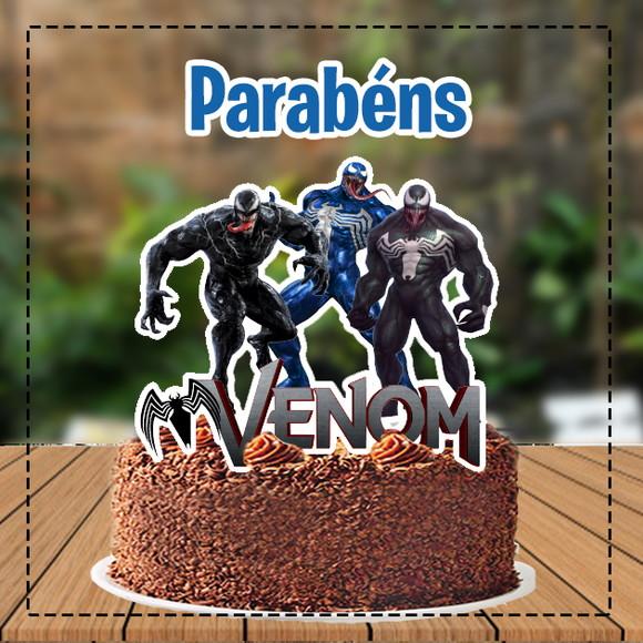 Topo de Bolo Venom - Ref 4772 Arquivo Digital