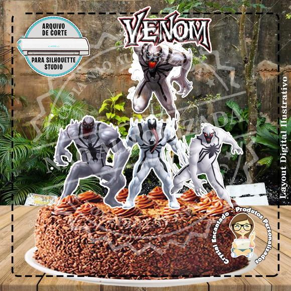 Topo de Bolo Venon - Ref 2087 Arquivo Digital