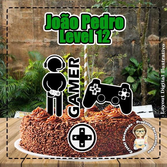 Topo de Bolo Video Game - Ref 2112 Arquivo Digital