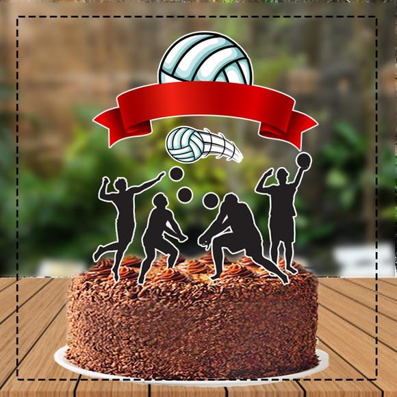 Topo de Bolo Voley - Ref 1452 Arquivo Digital