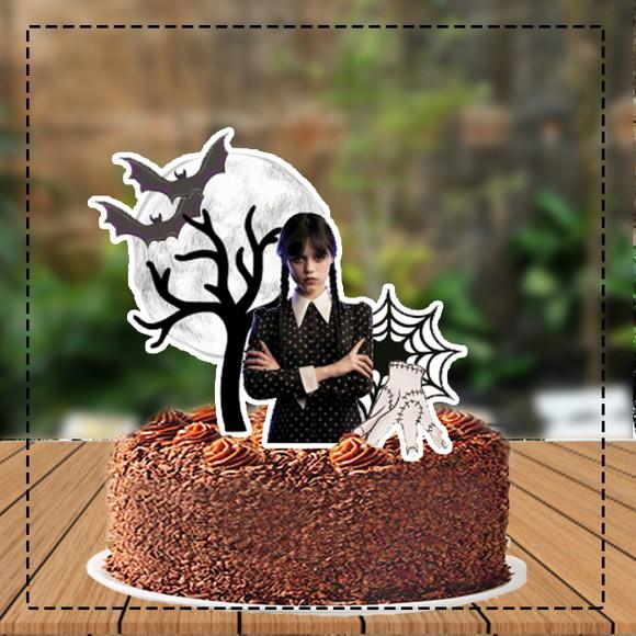 Topo de Bolo Wandinha - Ref 4056 Arquivo Digital