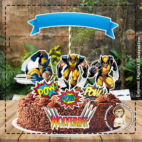Topo de Bolo Wolverine - Ref 2127 Arquivo Digital