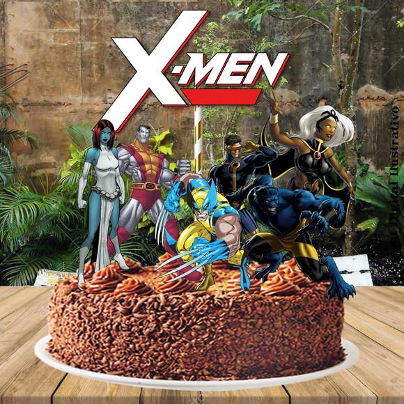 Topo de Bolo X-men - Ref 2131 Arquivo Digital