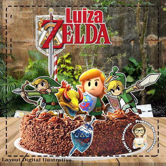 Topo de Bolo Zelda - Ref 2146 Arquivo Digital