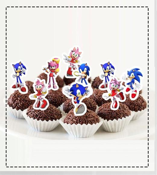 Topper Amy e Sonic - Ref 0891 Arquivo Digital