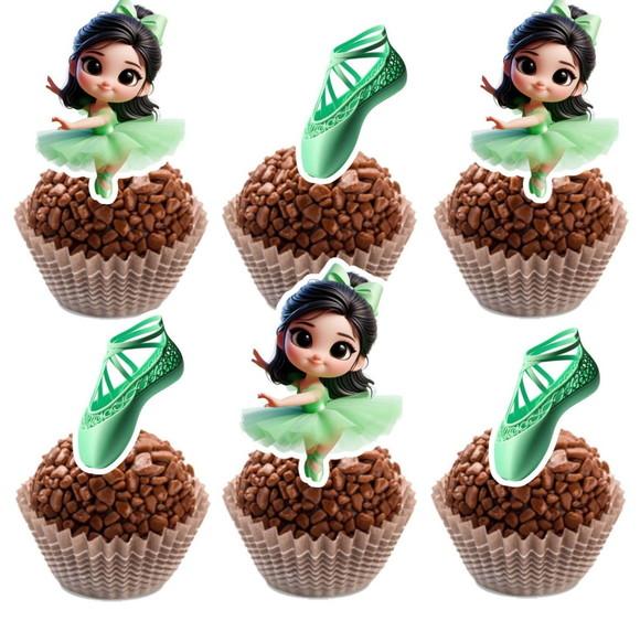 Topper Bailarina Verde- Ref 5985 Arquivo Digital