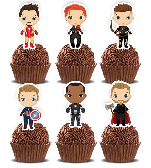 Topper de Docinho Avengers - 5422 Arquivo Digital
