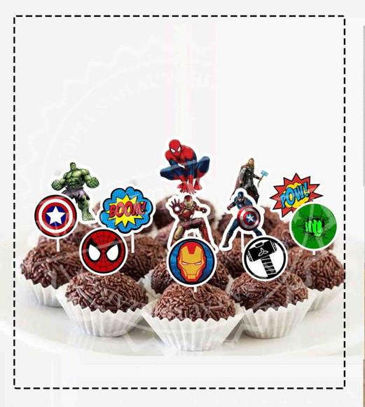 Topper de Docinho Avengers - 6585 Arquivo Digital