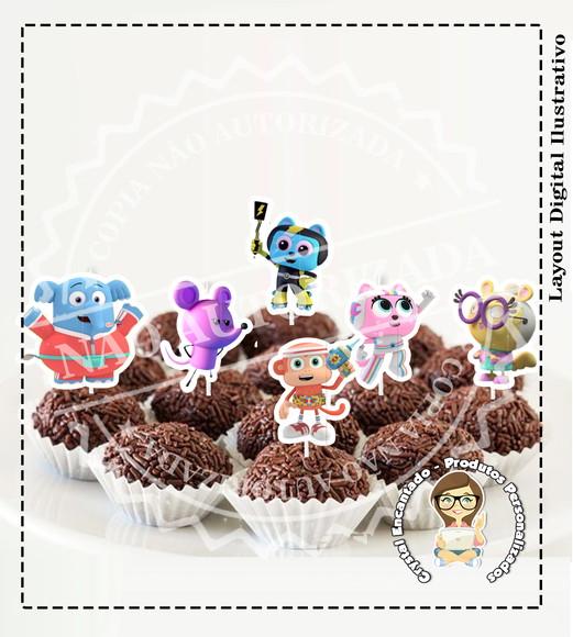 Topper de Docinho Chico Bon Bon - 6459 Arquivo Digital
