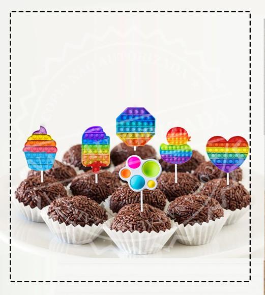 Topper de Docinho Pop It - 4769 Arquivo Digital