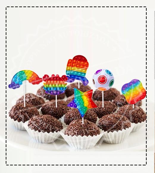 Topper de Docinho Pop It - 4892 Arquivo Digital