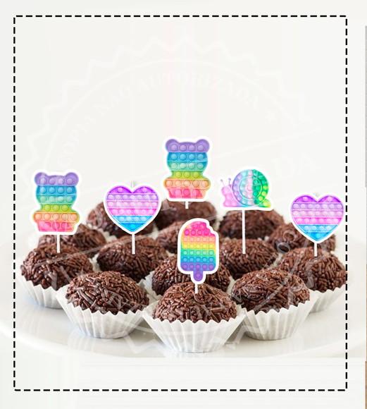 Topper de Docinho Pop It - 6141 Arquivo Digital