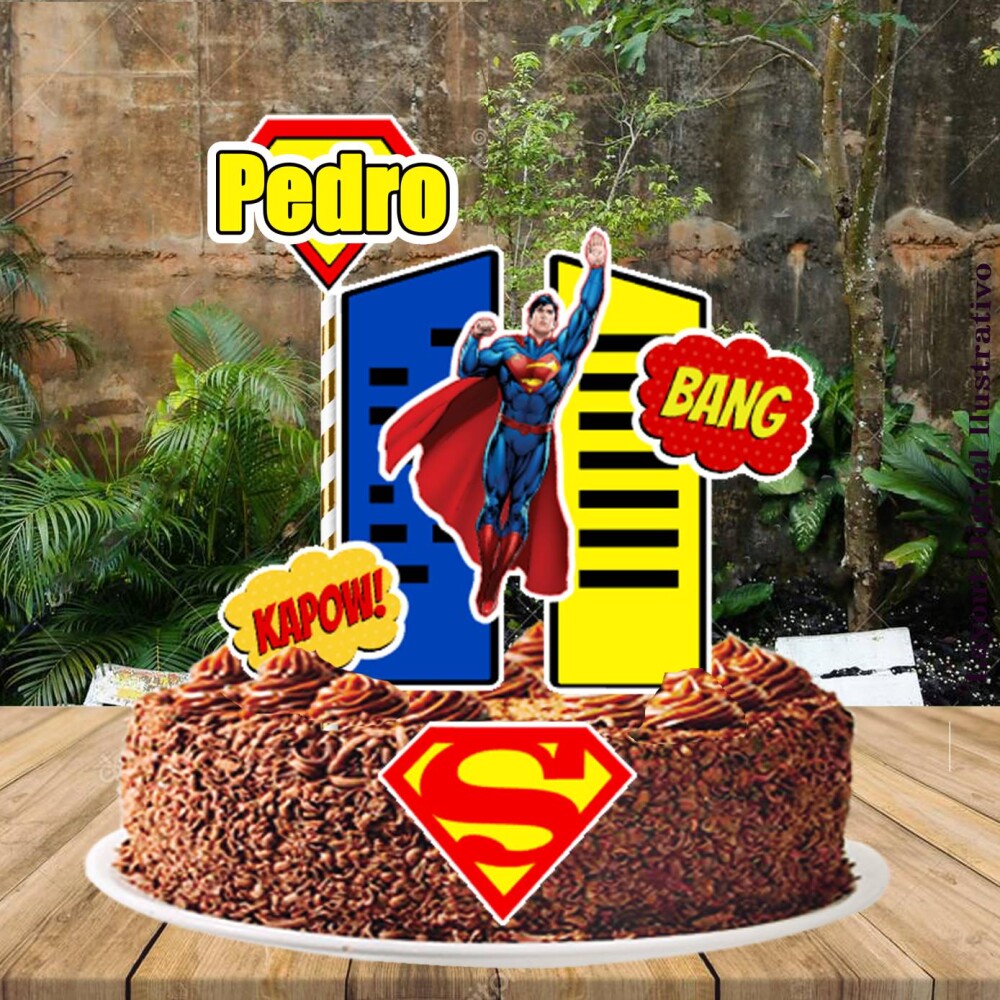 Topo de Bolo Super Homem - 5000 Arquivo Digital