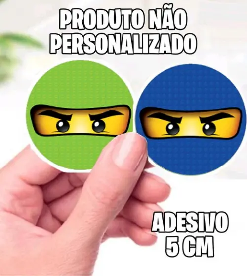 Adesivo Azul e Verde Lego Ninjago - 7060 Arquivo Digital