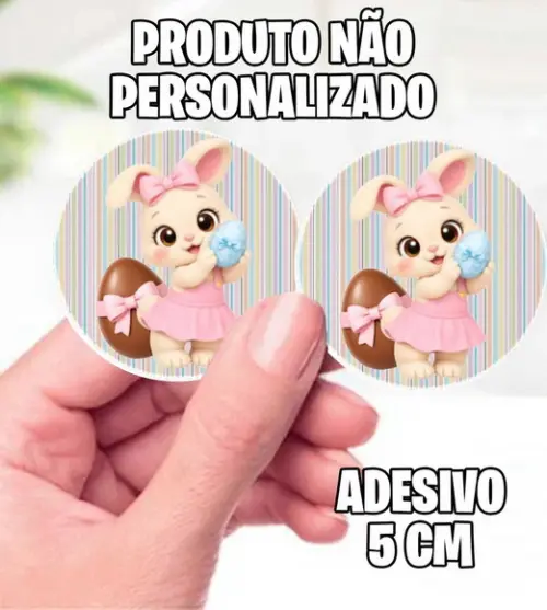 Adesivo Coelhinha Ovo - 7050 Arquivo Digital