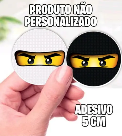 Adesivo Preto e Branco Lego Ninjago - 7062 Arquivo Digital
