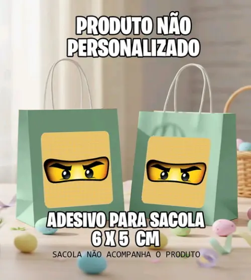 Adesivo Sacola Lego Amarelo - 7063 Arquivo Digital