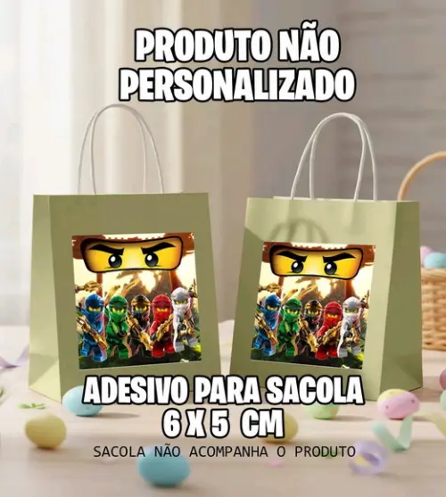 Adesivo Sacola Lego Ninjago - 7070 Arquivo Digital