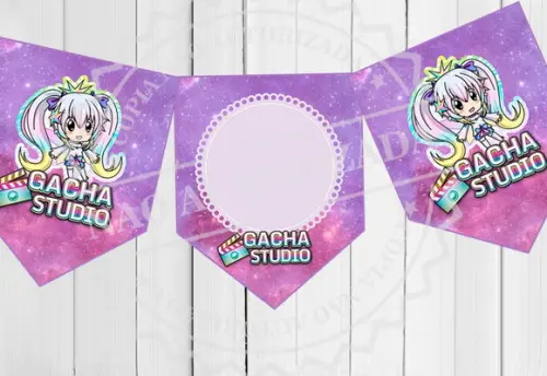 Bandeirola Gacha Studio - 3408 Arquivo Digital