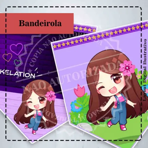 Bandeirola Julia Minegirl - 2273 Arquivo Digital