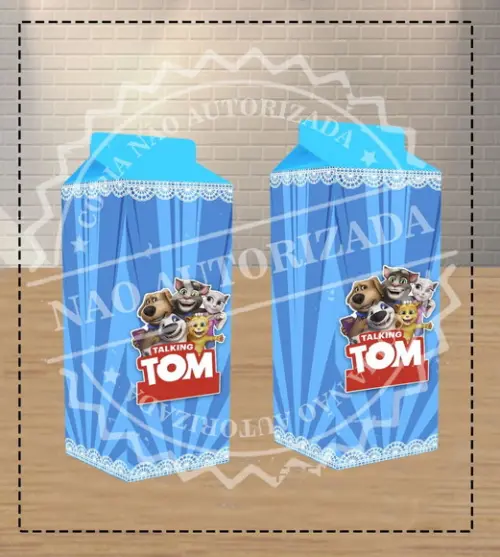 Caixa Milk Azul Talking Tom - 1146 Arquivo Digital