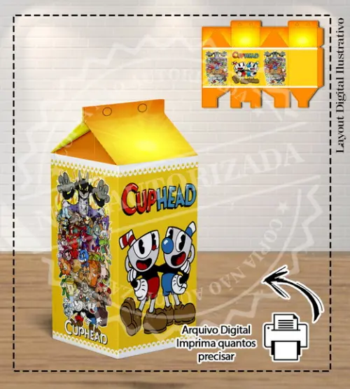 Caixa Milk Cuphead - 6785 Arquivo Digital
