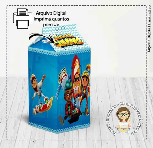 Caixa Milk e Piramide Subway Surfers - Arquivo Digital