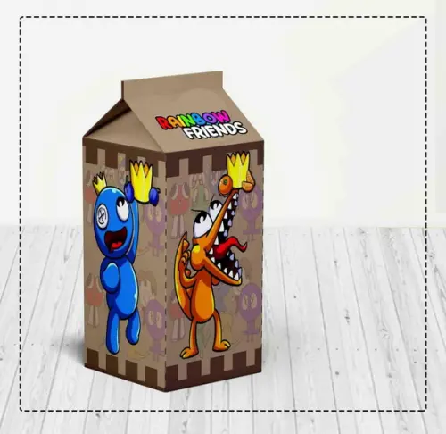 Caixa Milk Marrom Rainbow Friends - 1593 Arquivo Digital