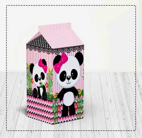 Caixa Milk Panda Rosa - 3174 Arquivo Digital