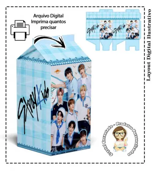 Caixa Milk Stray Kids Ref 3572 - Arquivo Digital