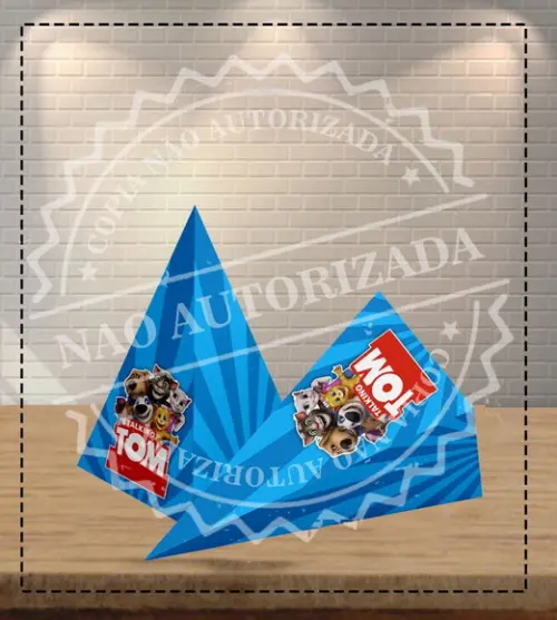 Caixa Piramide Azul Talking Tom - 1187 Arquivo Digital