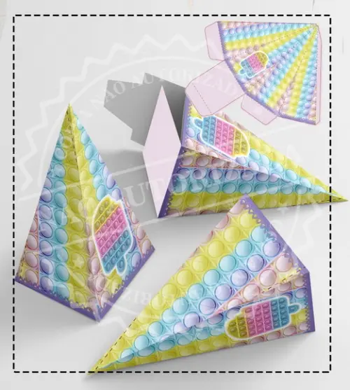 Caixa Piramide Candy Pop It - 3672 Arquivo Digital