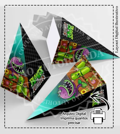 Caixa Piramide Plants Vz Zombie - 6651 Arquivo Digital