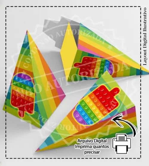 Caixa Piramide Pop It - 2757 Arquivo Digital