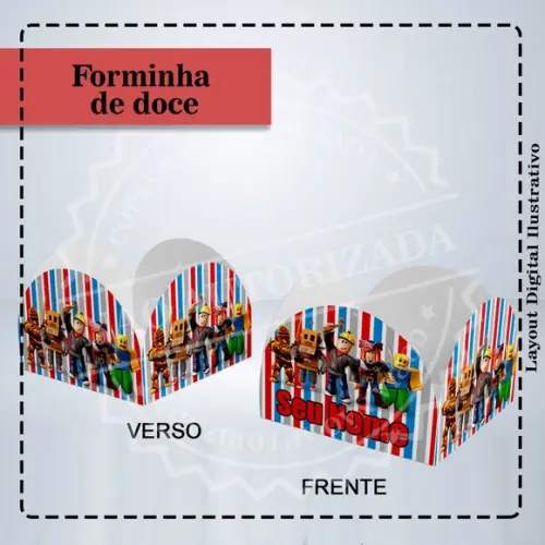 Forminha de Doce Roblox - 2343 Arquivo Digital