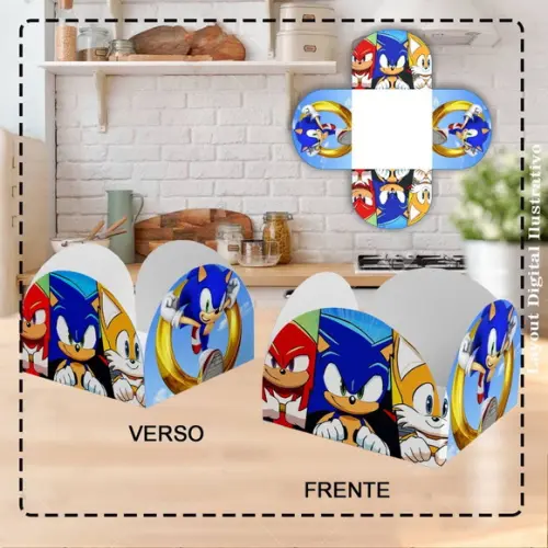 Forminha de Doce Sonic - Ref 0889 - Arquivo Digital