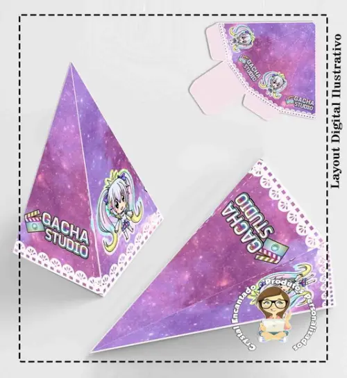 Kit Bandeirola e 2 Caixas Gacha Studio - Arquivo Digital