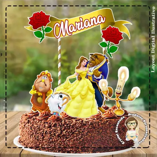 Kit Bolinho a Bela e a Fera - Arquivo Digital