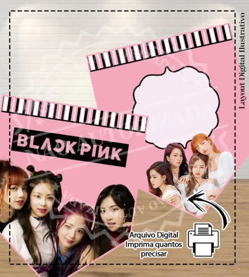 Kit Bolinho Black Pink - Arquivo Digital