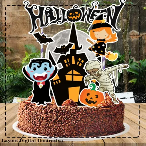 Kit Bolinho Halloween - Arquivo Digital