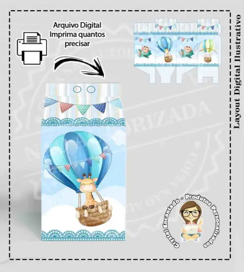 Kit com 3 Caixas Bichinhos - Arquivo Digital