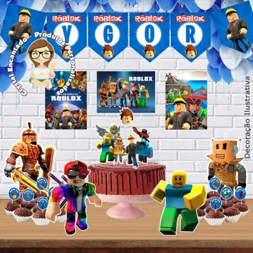 Kit Só Um Bolinho Roblox Menino - Arquivo Digital