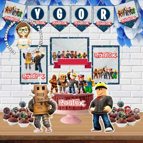 Kit Só Um Bolinho Roblox Menino - Arquivo Digital
