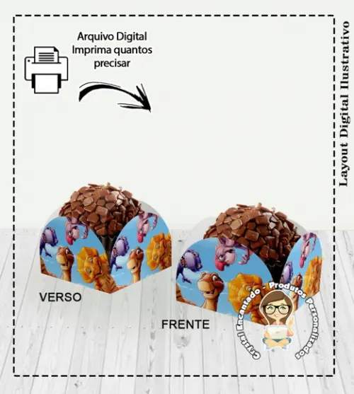 Sacola, Bandeirola e Forminha Vale Encantado Arquivo Digital