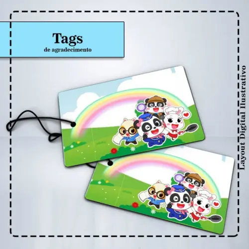 Tags Agradecimento Babybus - 6400 Arquivo Digital