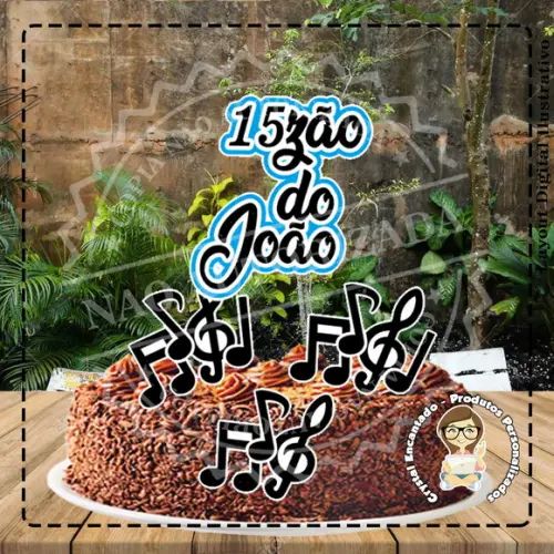 Topo de Bolo 15zao - Ref 3005 Arquivo Digital